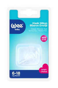 Tetina silicon rotunda 6-18l, 1bucata, 821, Wee Baby