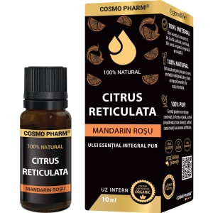 Ulei esential integral de Mandarin rosu Citrus Reticulata, 10ml, Cosmopharm