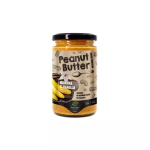 Unt de arahide cu banane si vanilie, 350g, Nutrisslim