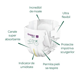 Bambo Nature scutece nr 1 (2-4kg) x 22 buc - Img 4