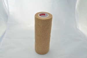 Bandaj autoadeziv 15cm x 4,5m, alb-bej, Copoly