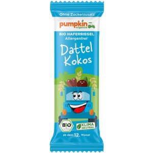 Baton bio din ovaz, curmale si cocos 12l+, 20g, Pumpkin Organics
