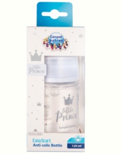 Biberon anticolic PP EasyStart Royal Baby blue gat larg 120ml, 35/233, Canpol - Img 3
