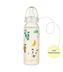 Biberon inel fosforescent, 240ml, 47011, Baby Nova - Img 2