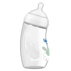 Biberon natural curbat termorezistent 0-6luni, 260ml, 147, Wee Baby - Img 2