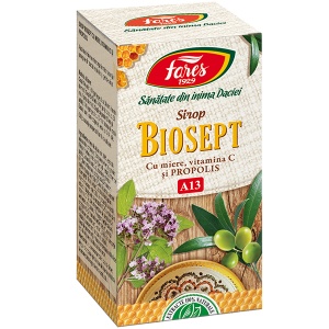 Biosept sirop miere, vitamina C, propolis, 100 ml, Fares - Img 2