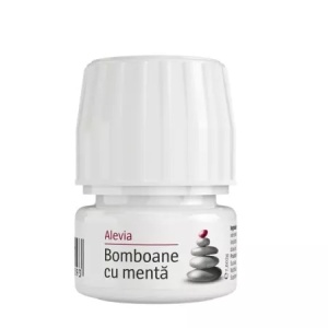 Bomboane cu mentă, comprimate, 60 bucăți, Alevia