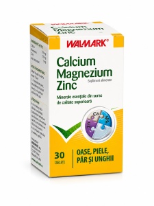Calcium, Magnezium, Zinc, 30 Tablete, Walmark