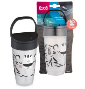 Cana mea cu pai active lovely salt&pepper, 350 ml, 35/357, Lovi