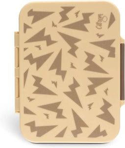 Caserola pentru pranz din tritan cu 4 compartimente, galbena cu design tunet, Citron - Img 2