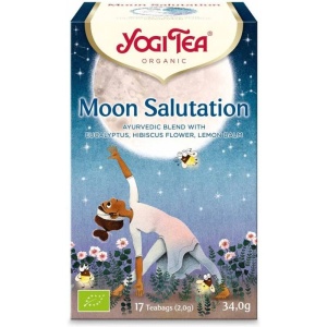 Ceai bio Moon Salutation cu eucalipt si hibiscus, 17 plicuri, Yogi Tea