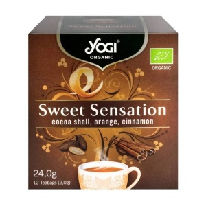 Ceai bio Sweet Sensation cu cacao, scortisoara si portocale, 12 plicuri, Yogi Tea