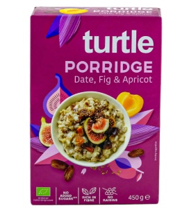 Cereale porridge cu fibre Turtle, bio, 450 g