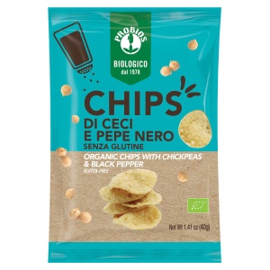 Chipsuri bio de naut si piper negru, 40g, Probios