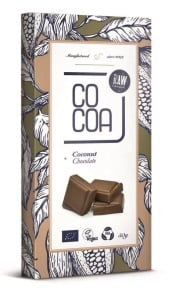 Ciocolata neagra cu lapte de cocos bio, 50g, Cocoa