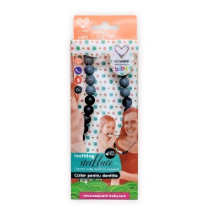 Colier de dentitie Red drop din silicon, fara BPA, EASY00106, Easycare Baby - Img 2