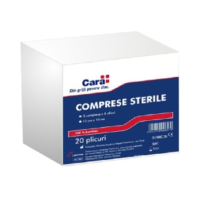 Comprese Sterile 10/10 , 20 plicuri (Cara)