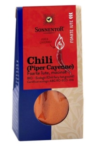 Condiment Chili macinat foarte iute 40gr (SONNENTOR)
