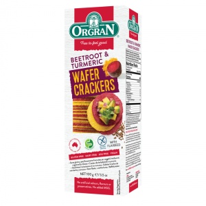 Crackers din sfecla cu turmeric fara gluten, 100g, Orgran