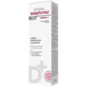 Crema hidratanta calmanta H3 Derma+, 50ml, 4050, Gerovital - Img 3