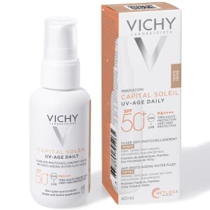Fluid colorat UV-AGE Daily cu actiune impotriva foto-imbatranirii tenului Capital Soleil SPF50+, 40ml, Vichy - Img 2