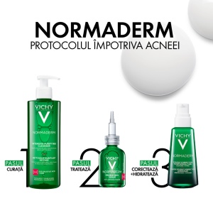 Gel de curatare purifiant pentru ten gras Phytosolution Normaderm, 400ml, Vichy - Img 7