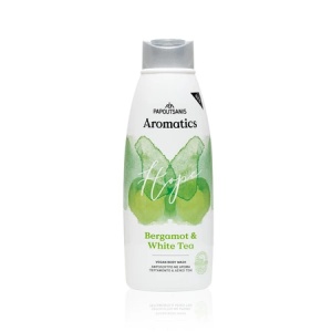 Gel de dus hidratant Aromatics Hope cu parfum de bergamota si ceai alb, 600ml, Papoutsanis