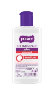 Gel igienizare maini cu Alcool 70%, 150 ml, Farmec 517