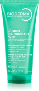 Gel spumant Sebium Activ, 200ml, Bioderma - Img 2