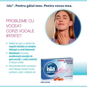 Isla Medic voice cu aroma de cirese, 20 tablete de supt, Salveo - Img 3