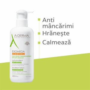 Lapte emolient Exomega Control, 400 ml, A-Derma - Img 3