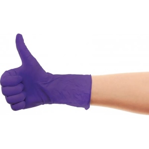 Manusi examinare nitril, nepudrate, violet, L, 100 bucati, Minut - Img 3