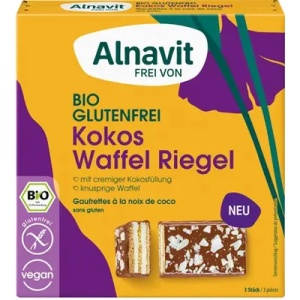 Napolitane cu cocos bio fara gluten, 75g, Alnavit