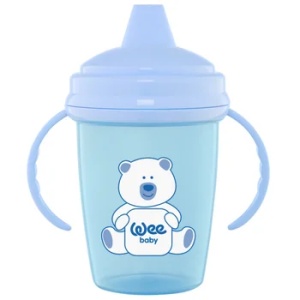 Pahar cu maner pentru bebelusi anti-curgere 6l+, 240ml, Wee Baby