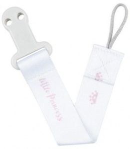 Panglica cu clip pentru suzeta Royal Baby pink, 51/025, Canpol