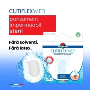 Pansament impermeabil steril Cutiflex Master-Aid, 10x8cm, 5 bucati, Pietrasanta Pharma - Img 6