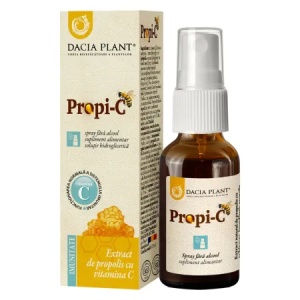 Propi-C Extract de propolis cu Vitamina C spray fara alcool, 20ml, Dacia Plant - Img 1