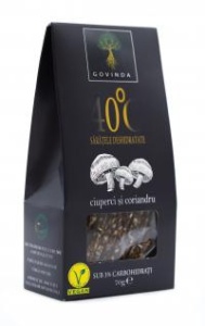 Saratele vegane deshidratate cu ciuperci si coriandru, 70g, Govinda