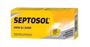 Septosol cu miere si lamaie Herbaflu, 20 comprimate, Biofarm