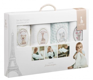 Set scutece din bumbac 70x70cm, 0L+, 4 bucati, 850724, Vulli