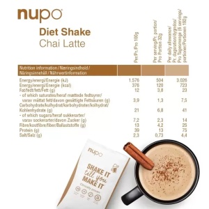 Shake dieta Chai latte, 12 plicuri, Nupo - Img 3