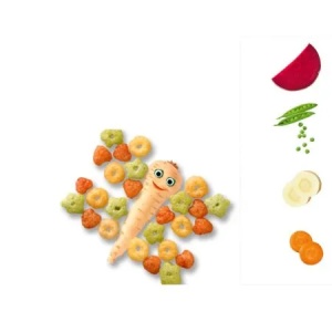 Snack mini din porumb cu mix de legume bio, +9 luni, 15g, Organix - Img 2
