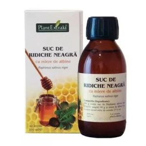 Suc de ridiche neagra cu miere de albine, 100ml, PlantExtrakt