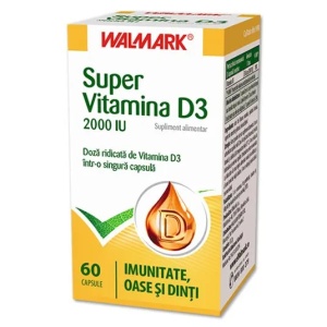 Super Vitamina D3 2000UI, 60 capsule, Walmark