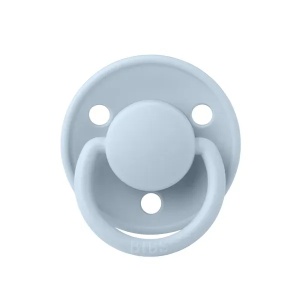 Suzeta De Lux Baby Blue cu tetina rotunda din silicon 0-3ani, 1010231C, 1 bucata, Bibs
