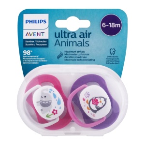 Suzete din silicon Ultra Air Animals 6-18l, 2 bucati, SCF080/08, Avent - Img 2