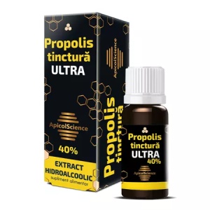 Tinctura de propolis Ultra 40%, 10ml, Apicol Science