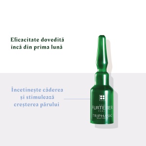 Tratament impotriva caderii parului Triphasic Reactional, 12 fiole x 5 ml, Rene Furterer - Img 2