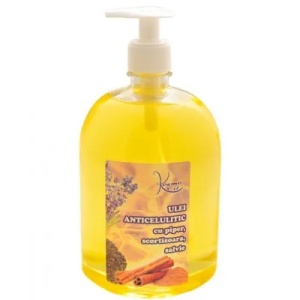 Ulei anticelulitic cu piper, scortisoara si salvie, 1000ml, Kosmo Line