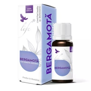 Ulei esential integral de bergamota, 10ml, Bionovativ